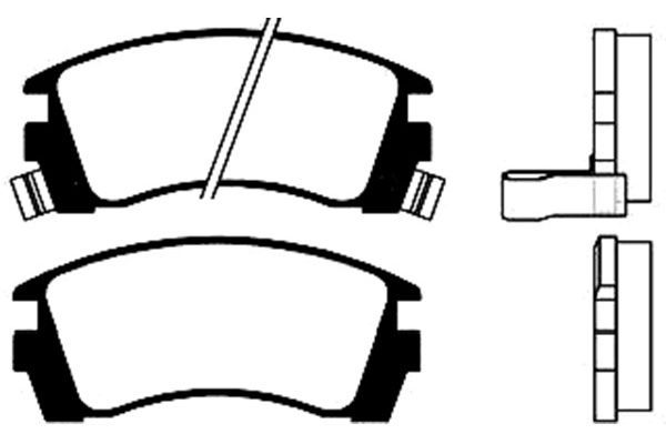 KAVO PARTS Комплект тормозных колодок, дисковый тормоз BP-6523